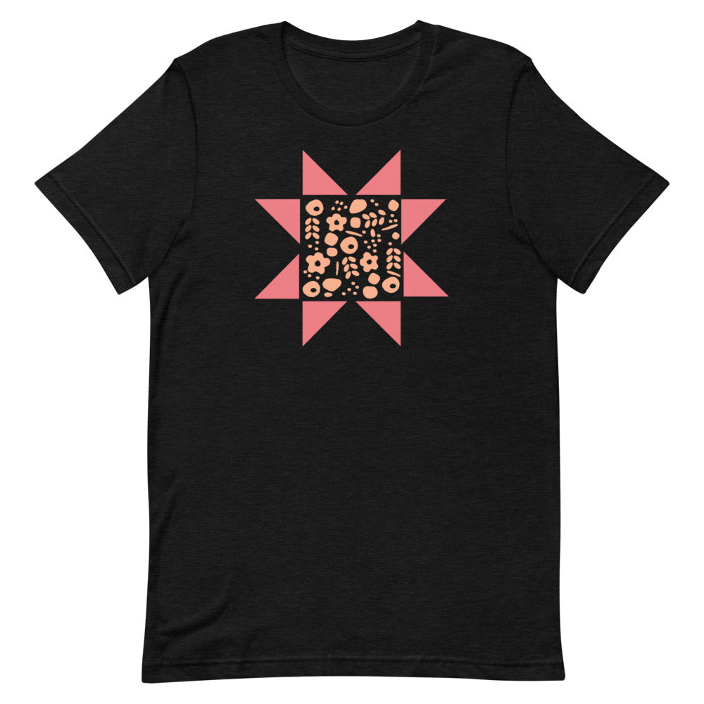 Floral Star Quilt Block Tee XS-5X